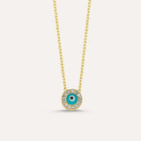 Evil Eye Diamond Pendant Necklace