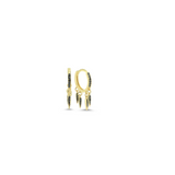 Micro Pave Spike Hoop Earring