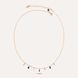 Colored Stone Spike Choker