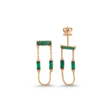 Pave Gold Bar Drop Chain