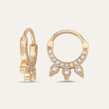 Hindi Three Stone Large Hoop