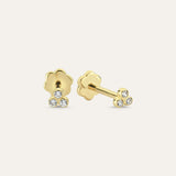 Three Stone Bezel Pyramid (Screw Back)