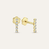 Five Stone Bezel Piercing Stud