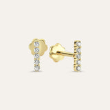 Five Stone Long Bar Piercing Stud