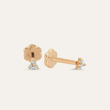 Three Stone Pyramid Stud (Screw Back)