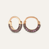 Double Sided Semi Precious Pave Hoop