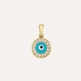 Evil Eye Diamond Pendant Necklace