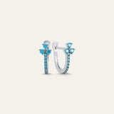 Three Stone Hoop Earring