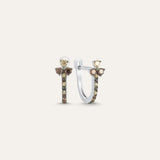 Three Stone Hoop Earring
