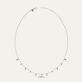 Marquis and Round Stone Dot Necklace