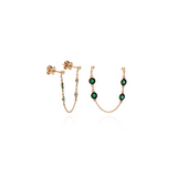 Double Stud Chain Earring