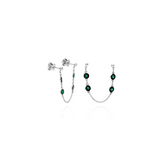 Double Stud Chain Earring