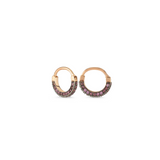 Double Sided Semi Precious Pave Hoop