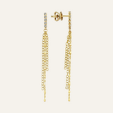 Fringed Drop Chain Stud
