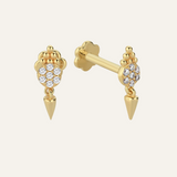 Hindi Pave Spike Labrette Stud