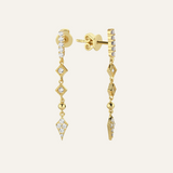 Five Stone Pave Dagger Drop Stud Earring