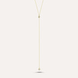 Extra Long Single Stone Lariette