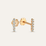 Five Stone Long Bar Piercing Stud