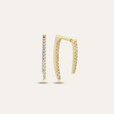 Double Dagger Screw Back Earring