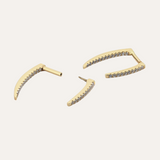 Double Dagger Screw Back Earring