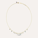 Rainbow Duochrome Drop Stone Choker