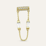 Pave Gold Bar Drop Chain