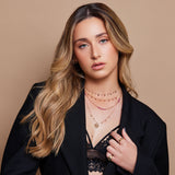 Long Shakira Asymmetric Pave Necklace