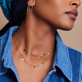Semi Precious Hanging Stones Necklace