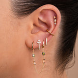 Thin Classic Medium Hoop Earring