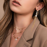 Pave Asymmetrical Shakira Necklace