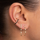 Three Stone Bezel Pyramid (Screw Back)