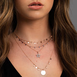 Long Shakira Asymmetric Pave Necklace