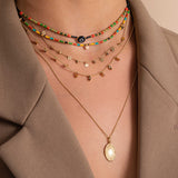 Vintage Oval Pendant Necklace