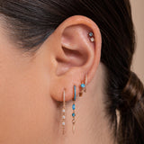 Single Stone Ear Hoop