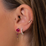 Hindi Oval Drop Chain Stud