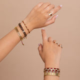 Oval Evil Eye Closed Frame Ring
