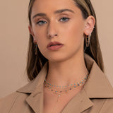 Drop Chain Hoop Earring