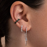 Drop Chain Hoop Earring