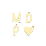 Chunky 2 large charms and 3 large initials bracelet