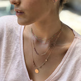 Long Shakira Asymmetric Pave Necklace