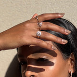 Pave Geometric Signet Ring