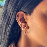 Extra Large Pearl Statement Hoop Earring