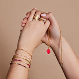 Oval Evil Eye Closed Frame Ring