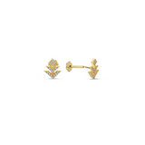 Pave Chevron Screw Back Stud