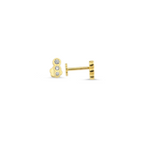 Triplet Stone Triplet Screw Back Stud