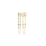 Micro Long Double Hoop Earring