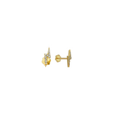 Lightning Bolt Piercing Stud Earring