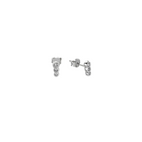 Triple Stone Stud Earring