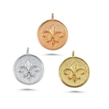Fleur De Lis Round Ear Charm