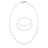 Alternating Pearl and Stone Choker